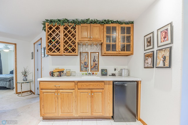 17123 Lakeview Ln, Audubon, MN 56511 - indoor wet bar with dishwashing machine and baseboards