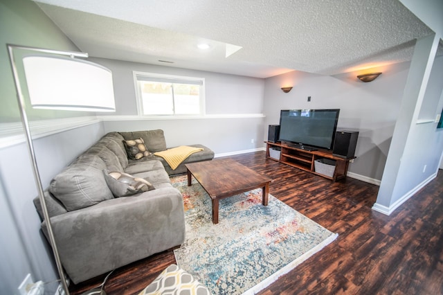 724 50th Ave NW, Rochester, MN 55901 - living room featuring wood finished floors, a textured ceiling, and recessed lighting