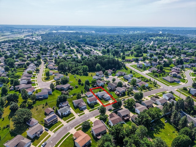 724 50th Ave NW, Rochester, MN 55901 - aerial perspective of suburban area featuring property boundaries highlighted