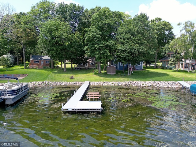 11436 Hoyer Ave NW, Annandale, MN 55302 - dock area with a water view and a yard