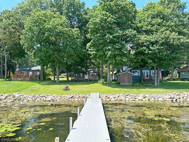 11436 Hoyer Ave NW, Annandale, MN 55302 - dock area with a lawn and a water view