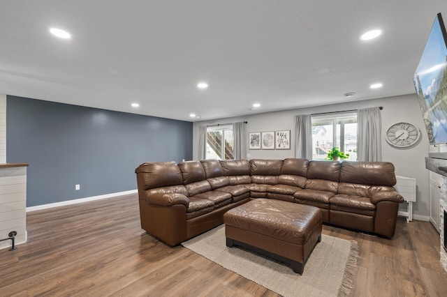 7850 242nd St, Wyoming, MN 55025 - living area with wood finished floors and recessed lighting