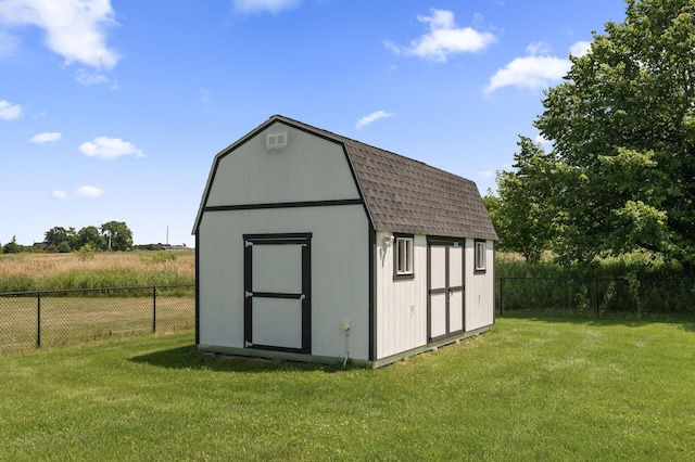 7850 242nd St, Wyoming, MN 55025 - view of shed featuring a fenced backyard