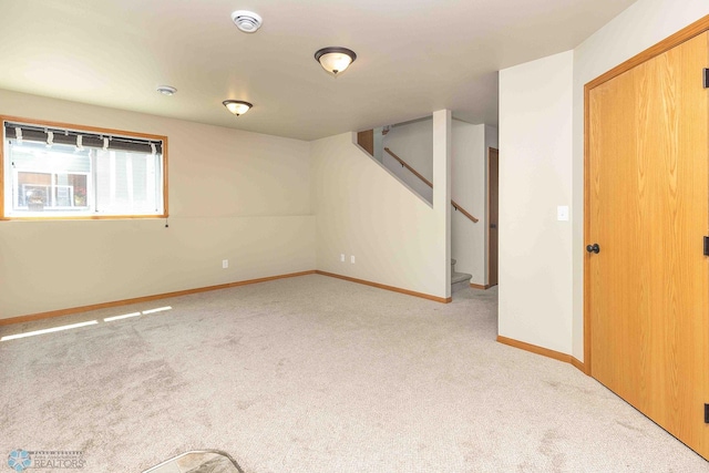 2054 12th St W, West Fargo, ND 58078 - basement with carpet and stairway