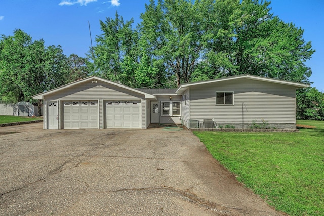 9353 Ideal Rd, Watab Twp, MN 56367 - view of front of property featuring driveway, a front lawn, and an attached garage
