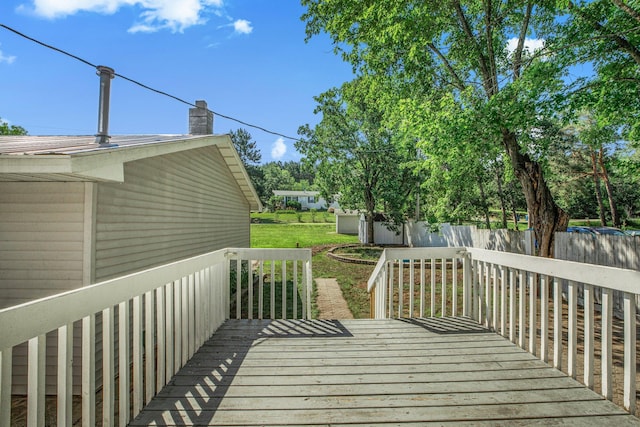 9353 Ideal Rd, Watab Twp, MN 56367 - view of wooden terrace
