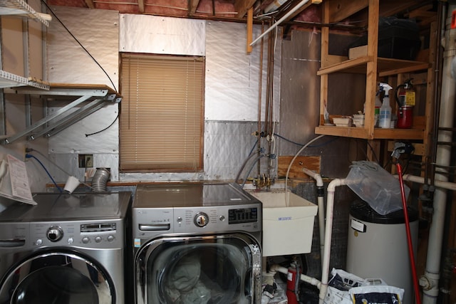 3930 99th Ave NE, Blaine, MN 55014 - laundry room with independent washer and dryer and water heater