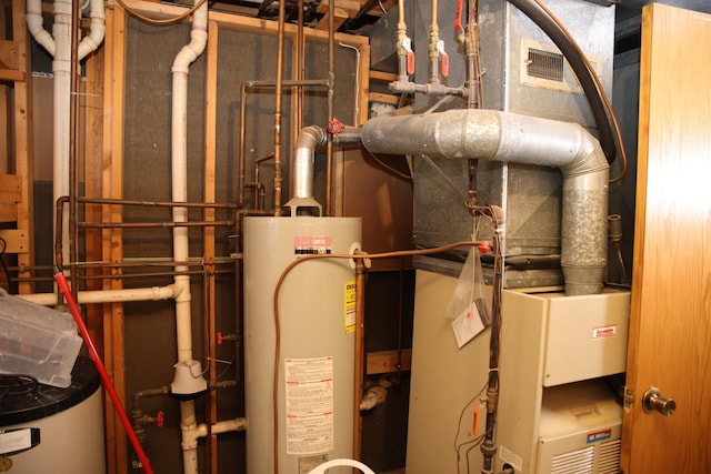 3930 99th Ave NE, Blaine, MN 55014 - utility room featuring water heater and heating unit