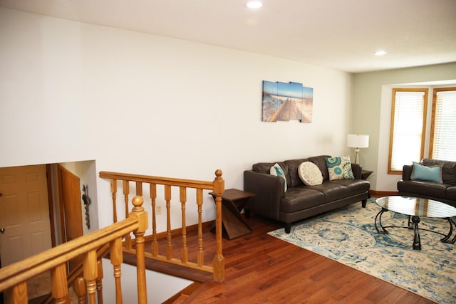 3930 99th Ave NE, Blaine, MN 55014 - living room featuring recessed lighting and wood finished floors