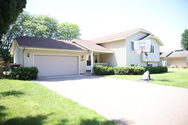 3930 99th Ave NE, Blaine, MN 55014 - split level home featuring an attached garage, driveway, and a front yard