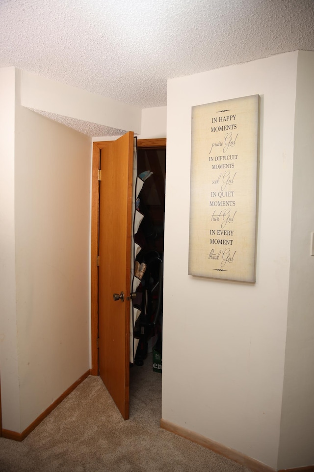 3930 99th Ave NE, Blaine, MN 55014 - hall featuring a textured ceiling and carpet floors