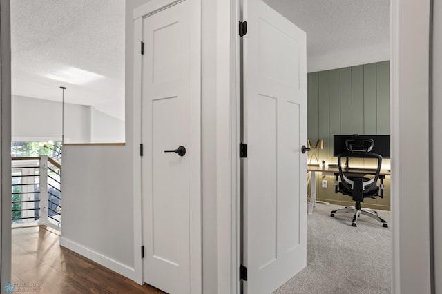 3501 19th St S, Fargo, ND 58104 - corridor with a textured ceiling and an office area