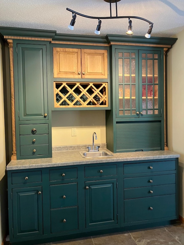 2040 Summit Dr, Cushing, MN 56443 - indoor wet bar featuring rail lighting