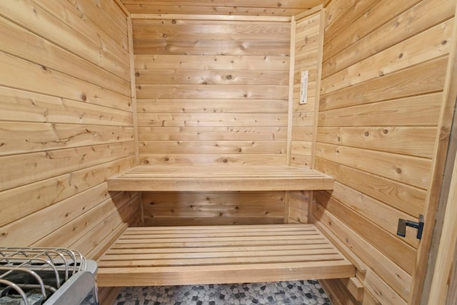 4936 210th St N, Forest Lake, MN 55025 - relaxing sauna / steam room featuring wood walls
