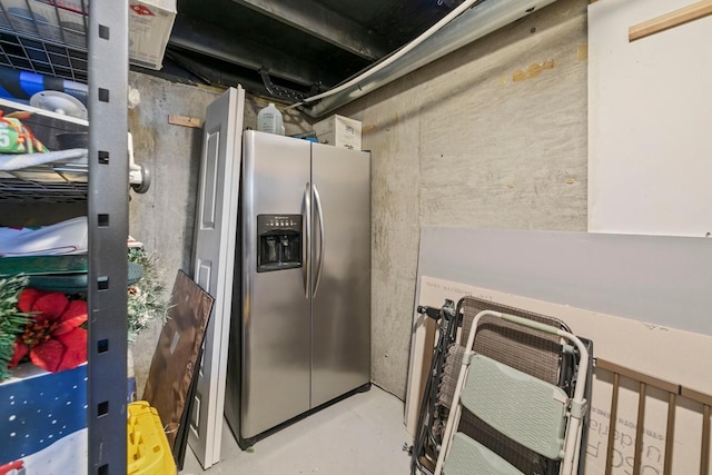 4936 210th St N, Forest Lake, MN 55025 - unfinished below grade area featuring stainless steel fridge
