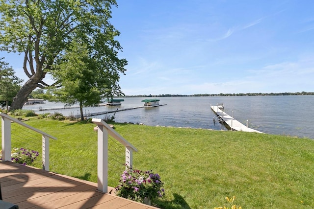 4936 210th St N, Forest Lake, MN 55025 - dock featuring a water view and a yard