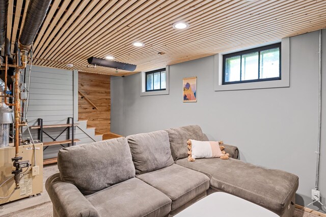 3841 Columbus Ave, Minneapolis, MN 55407 - living area with recessed lighting and wood walls