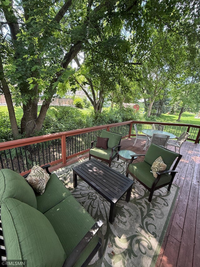 2052 Wilhelm Ct, Shakopee, MN 55379 - deck featuring an outdoor living space