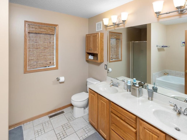 2052 Wilhelm Ct, Shakopee, MN 55379 - full bath with a shower stall, a bath, and double vanity
