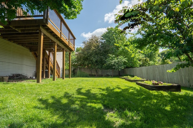 4626 Savannah Dr NW, Rochester, MN 55901 - fenced backyard featuring a deck and stairs
