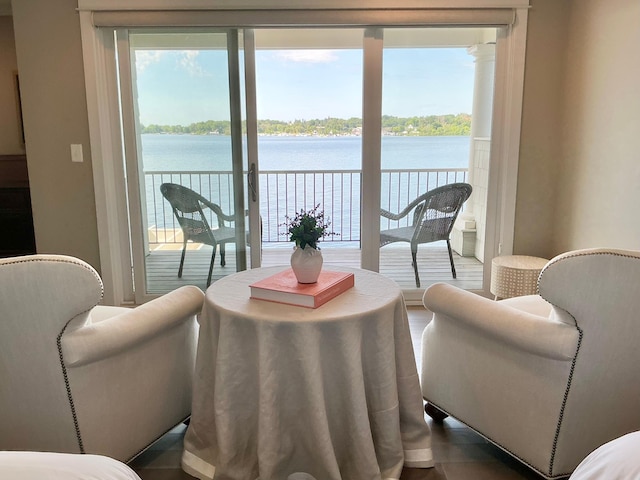 1105 Ferndale Rd W, Orono, MN 55391 - living area featuring a water view