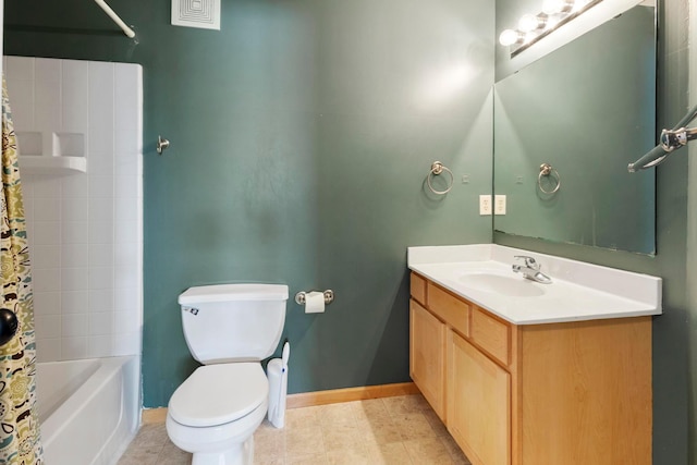 14192 Bayberry Trl, Rosemount, MN 55068 - bathroom featuring vanity and shower / tub combo with curtain