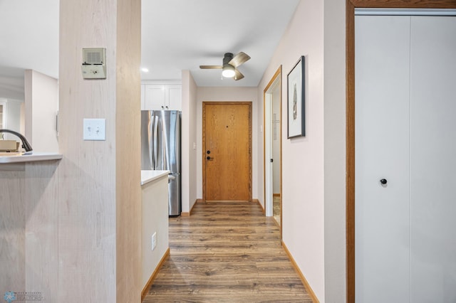 2636 18th St S Unit 8, Fargo, ND 58103 - corridor featuring wood finished floors and a sink