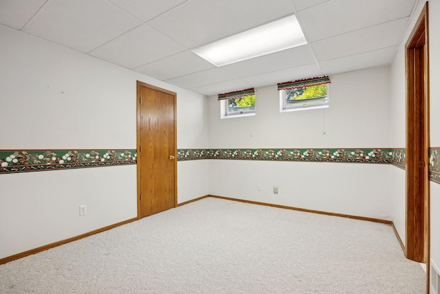 8300 Sheridan Ave S, Bloomington, MN 55431 - carpeted spare room featuring a drop ceiling and baseboards