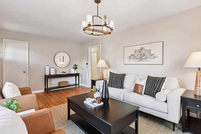 5917 Oliver Ave S, Minneapolis, MN 55419 - living room with a chandelier and wood finished floors