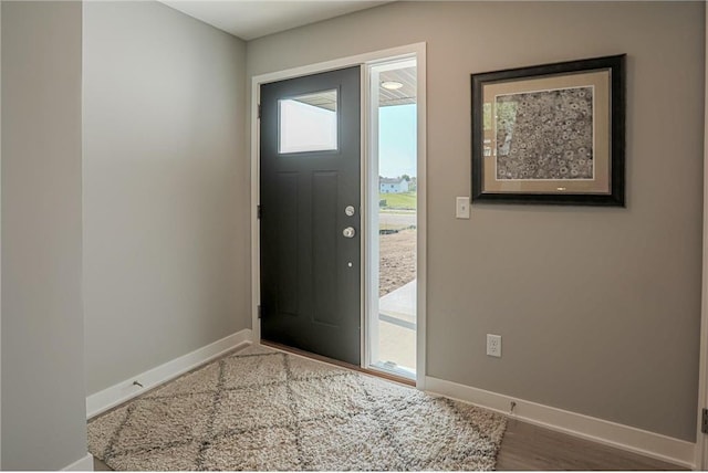 6006 Fuller Cir, Wyoming, MN 55092 - foyer featuring baseboards and wood finished floors