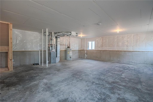 6006 Fuller Cir, Wyoming, MN 55092 - basement with heating unit and water heater