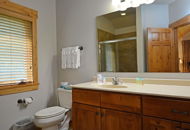 24909 Sandy Ln, Bay Lake Twp, MN 56444 - bathroom with vanity and a stall shower