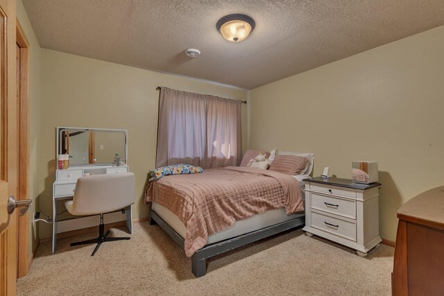 511 8th St SW, Rice, MN 56367 - bedroom featuring light carpet and a textured ceiling