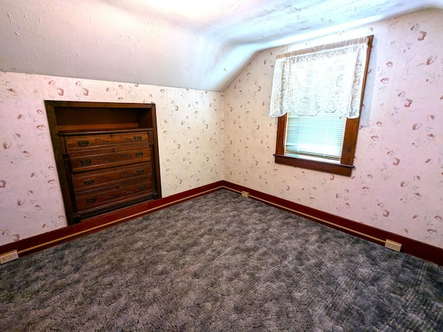 521 Chestnut St, Winona, MN 55987 - additional living space with lofted ceiling and carpet flooring