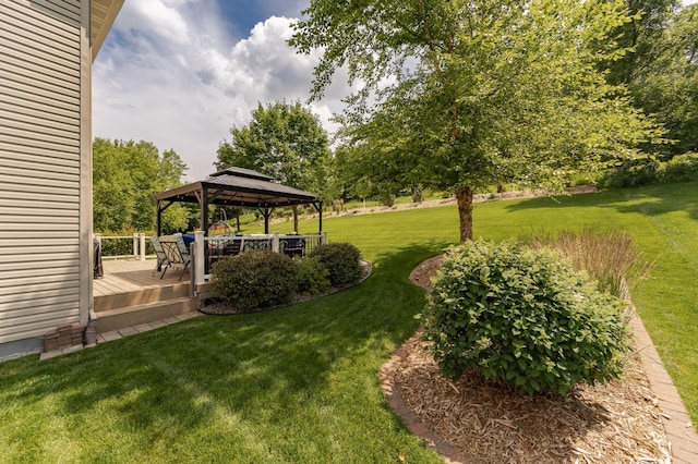 2944 Mayowood Common Cir SW, Rochester, MN 55902 - view of green lawn featuring a gazebo and a deck