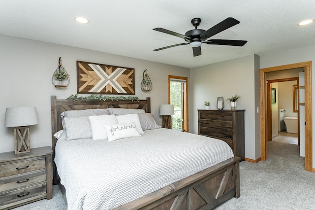 2944 Mayowood Common Cir SW, Rochester, MN 55902 - bedroom featuring light colored carpet, recessed lighting, and ceiling fan