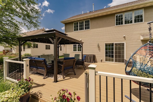2944 Mayowood Common Cir SW, Rochester, MN 55902 - wooden terrace with a gazebo and an outdoor living space