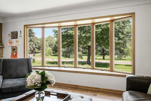 1281 Minnehaha Pkwy, Minneapolis, MN 55419 - living room with wood finished floors and baseboards