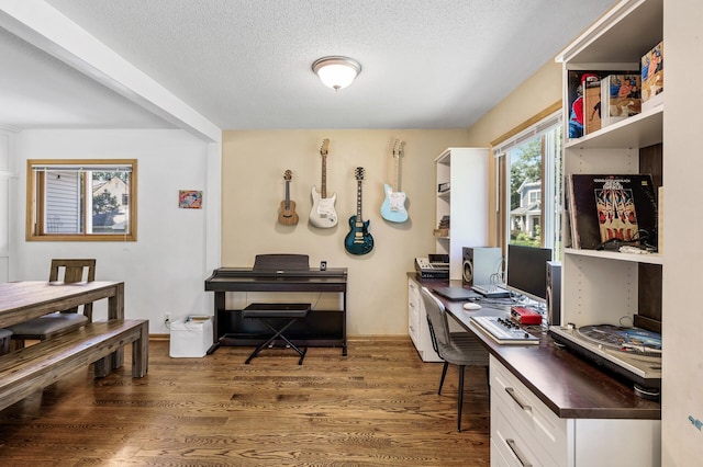 1281 Minnehaha Pkwy, Minneapolis, MN 55419 - home office featuring wood finished floors and a textured ceiling