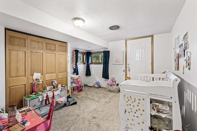 1281 Minnehaha Pkwy, Minneapolis, MN 55419 - bedroom with carpet floors and a textured ceiling