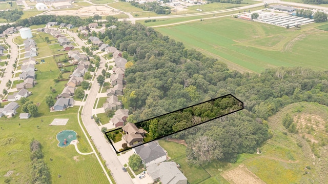 4089 Stone Point Dr NE, Rochester, MN 55906 - aerial view of residential area with property parcel outlined