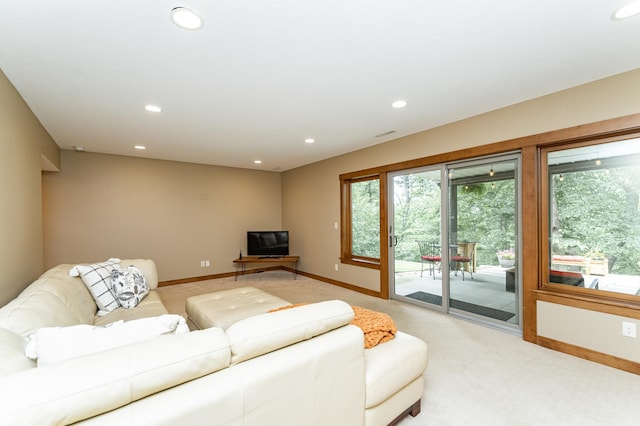 4089 Stone Point Dr NE, Rochester, MN 55906 - living area featuring recessed lighting and light colored carpet