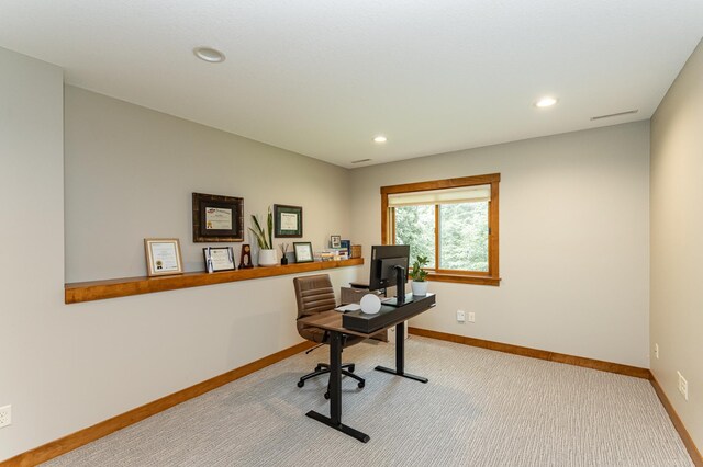 4089 Stone Point Dr NE, Rochester, MN 55906 - home office featuring carpet flooring and recessed lighting