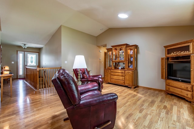 5551 Nancy Ln NW, Rochester, MN 55901 - living area featuring light wood-style flooring and lofted ceiling