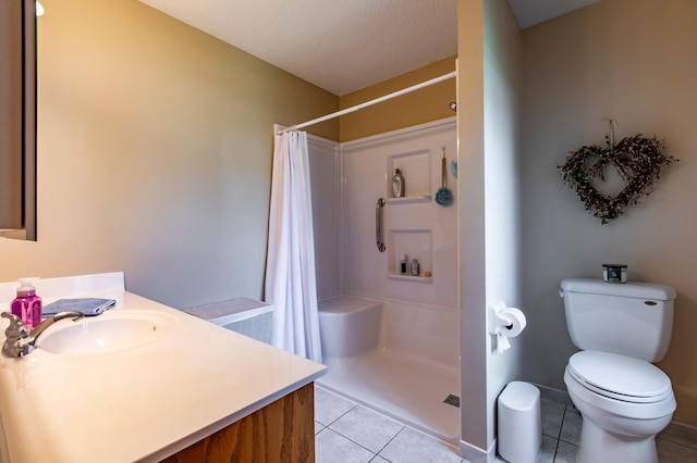 5551 Nancy Ln NW, Rochester, MN 55901 - bathroom featuring vanity, tile patterned floors, and curtained shower