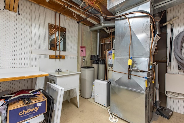 5551 Nancy Ln NW, Rochester, MN 55901 - unfinished below grade area with a water softener