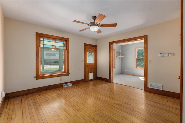 2694 State Road 64, Forest Twp, WI 54013 - unfurnished room featuring light wood-style floors and a ceiling fan