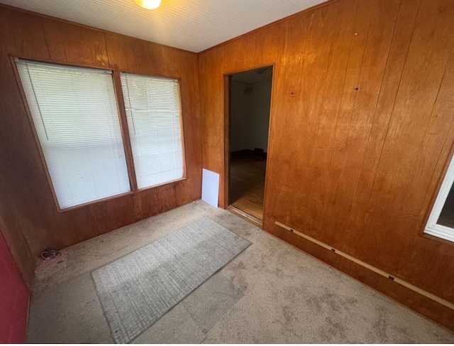 3815 Dupont Ave N, Minneapolis, MN 55412 - empty room featuring wood walls and carpet flooring