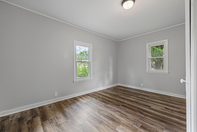 3233 42nd Ave S, Minneapolis, MN 55406 - unfurnished room with healthy amount of natural light, ornamental molding, and dark wood-type flooring