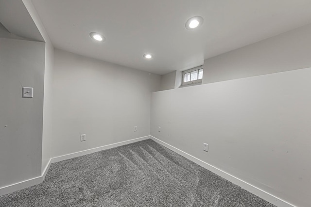 3233 42nd Ave S, Minneapolis, MN 55406 - below grade area featuring dark colored carpet and recessed lighting